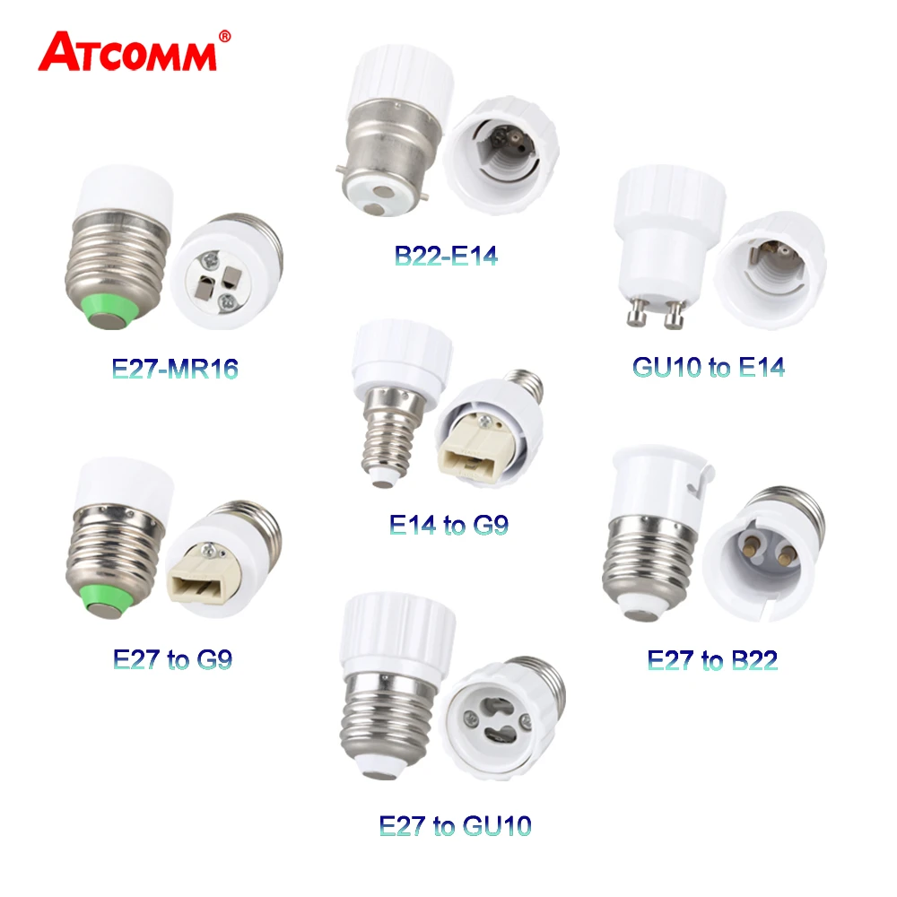 wit Aankoop hefboom E27 E14 B22 LED Lamp Converter Holder to E12 E17 GU10 G9 LED Light Base  Socket E27 to 2 E27 Splitter Whole Category Choices|Lamp Bases| - AliExpress