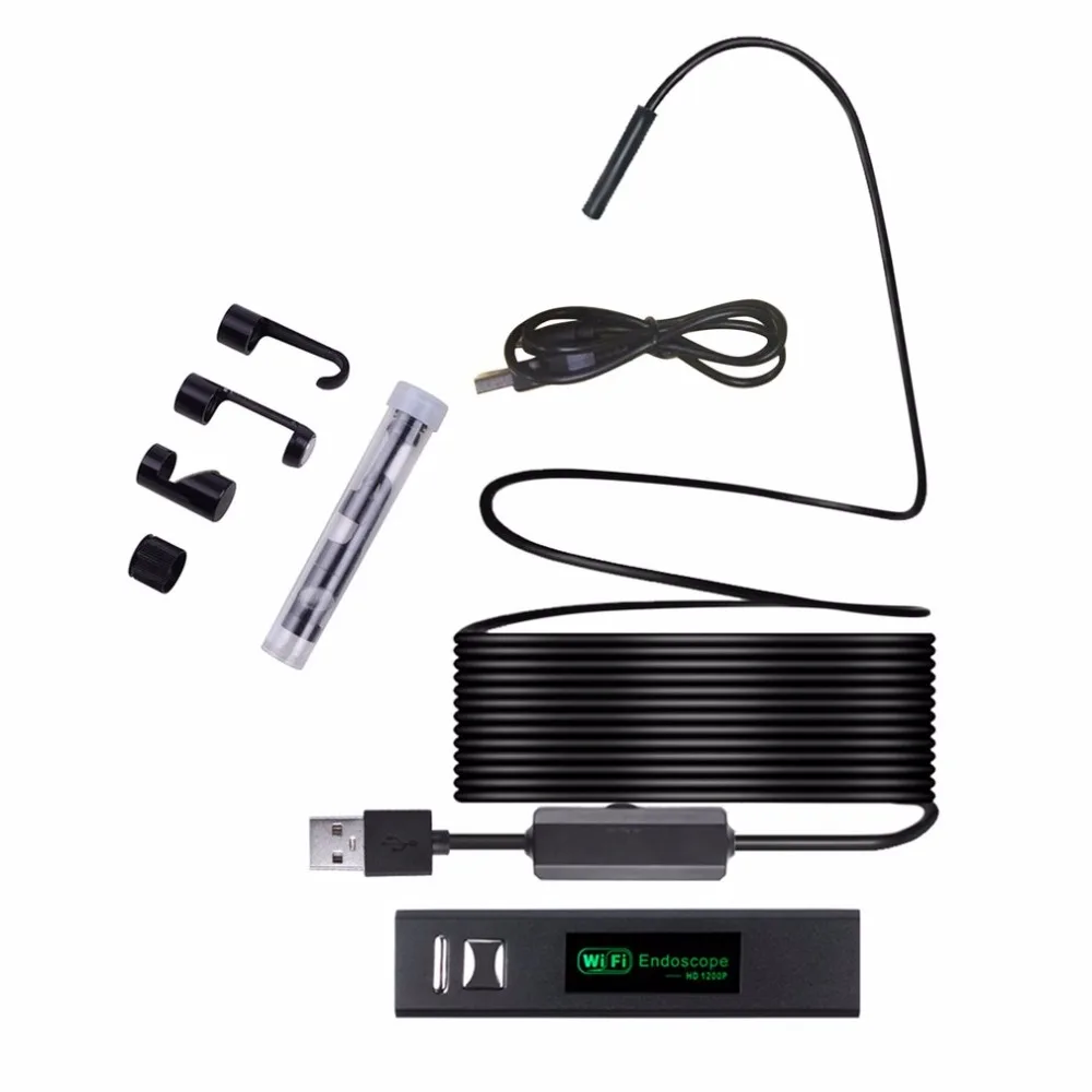 

HD 1200P Waterproof WIFI Inspection Mini endoscope camera Borescope Snake Video Cam Built In Battery F150 For Android Tablet PC