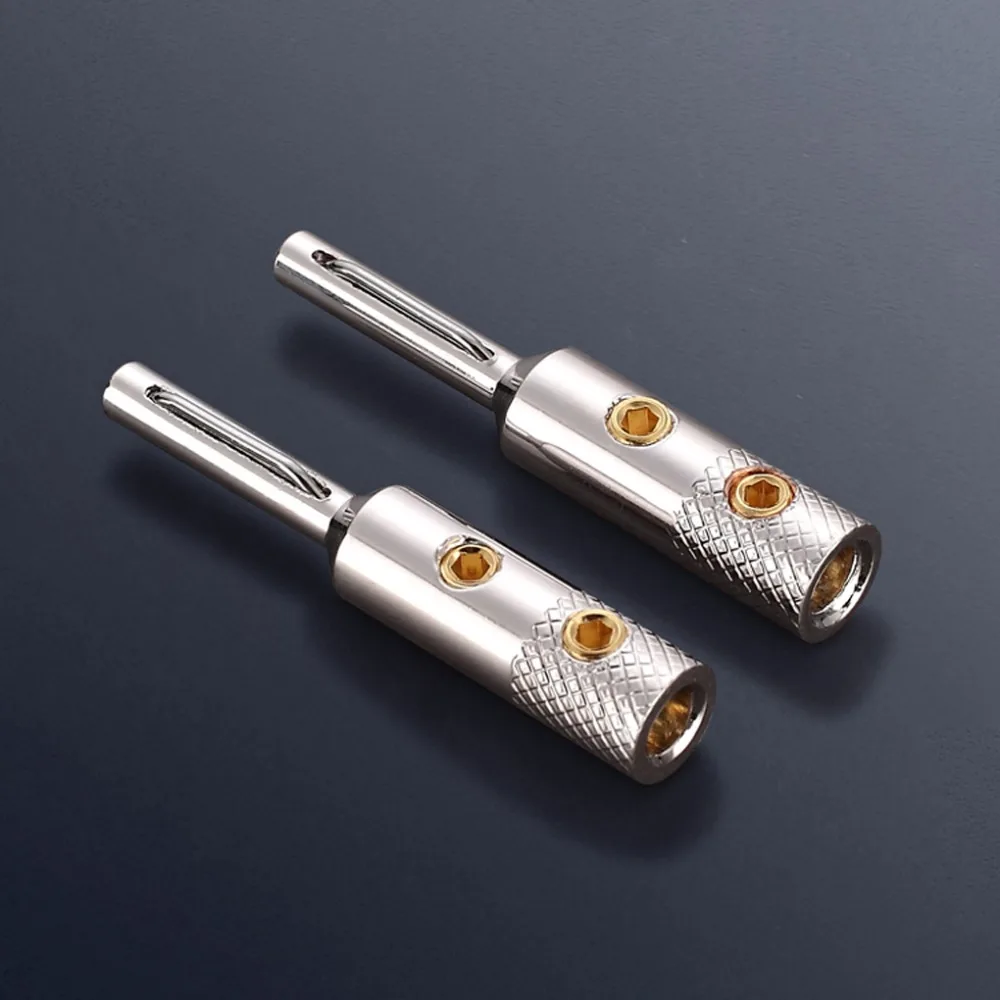 

Free shipping 8PCS Viborg Audio 99.998% Pure Copper Rhoidium Plated Banana Plug Speaker Cable Plug