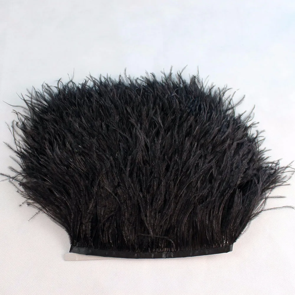 8 10cm black ostrich feather trim ostrich feathers trimming feather ...