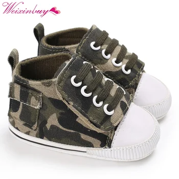 

New Baby Boy Girl Canvas Lace First Step Shoes Non-slip Soles Safe And Comfortable Baby Shoes 0-18M