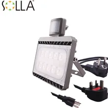 Cree New PIR LED Flood Light 30W 50W Motion Sensor Outdoor Lighting Waterproof IP65 AC100-240V Sense Lamp Garden Light