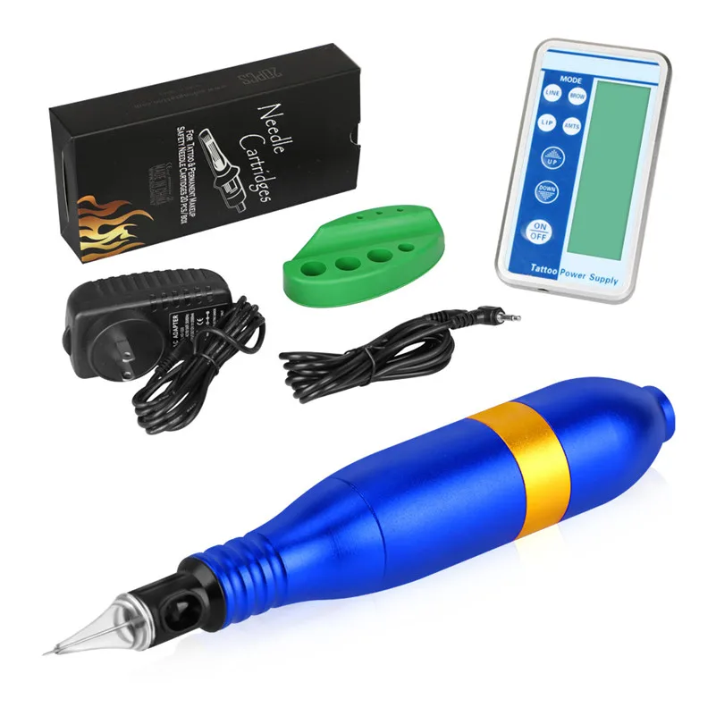 Permanent Makeup Tattoo Machine Kit Eyebrow Pen Rotary Tattoo Machine Digital Power Supply 20Pcs Needle Cartridges Tattoo Artist Permanent Makeup Tattoo Machine Kit Eyebrow Pen Rotary Tattoo Machine Digital Power Supply 20Pcs Needle Cartridges Tattoo Artist