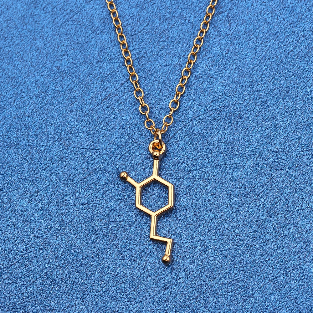 

Boho Chemical Formula 5-HT Pendant Necklaces Jewelry Eternal Memory Chocker Necklace DNA Necklace Nurse Doctor Jewelry Gift