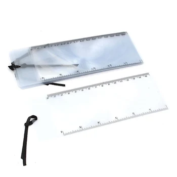 

6 Pcs Bookmark Ruler Magnifier Fresnel Lens 3x Magnifying Sheet Clear