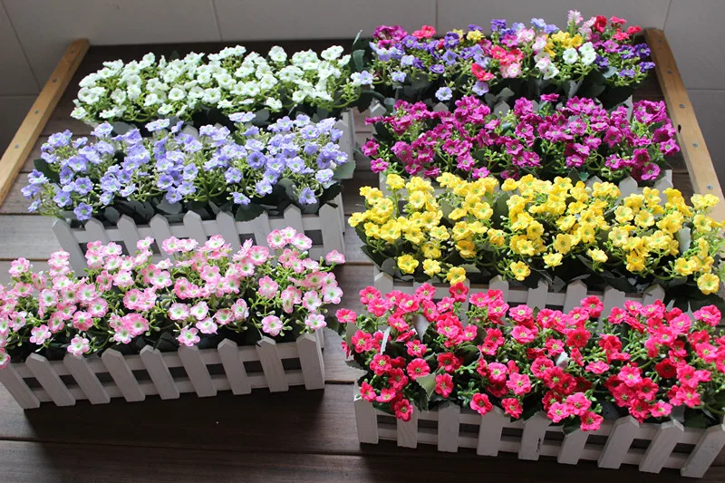 Flone Artificial Plants Silk Milan Bouquet Fake Flowers Orchid Wedding Flower Wall Garden Decoration Home Decoration Accessories (18)