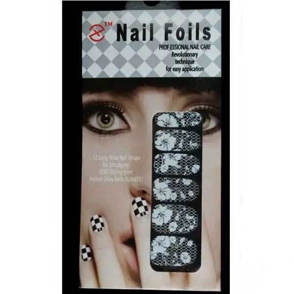 BuyGenton 9-16 Transparent White Lace Crystal DIY Nail Sticker | Дом и сад