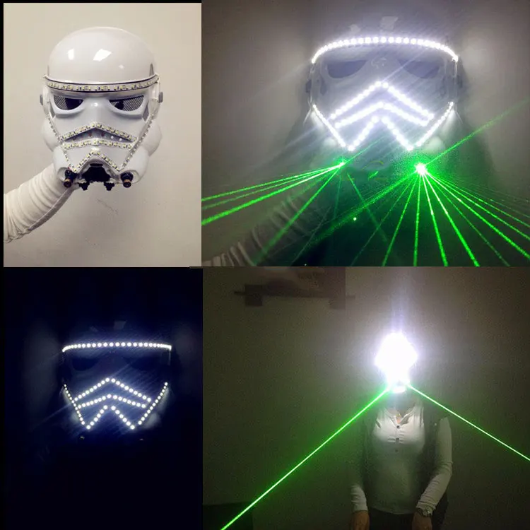 

Cool Green Red Lasers Neon Masks LED Light Children Party Decoration Masquerade Terror Trendy Toys Glow in the Dark