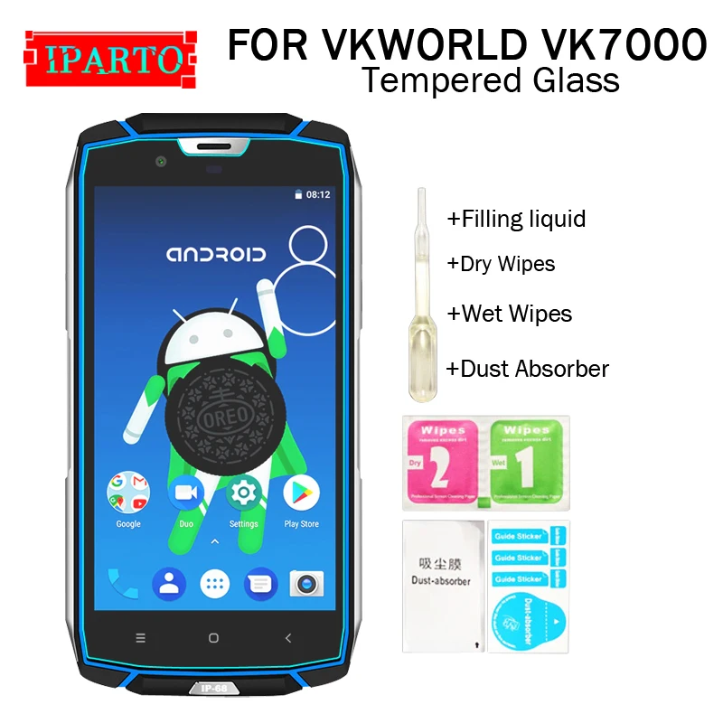 

VKWORLD VK7000 Tempered Glass 100% Good Quality Premium 9H Screen Protector Film Accessories for VK7000(Not 100% Covered)