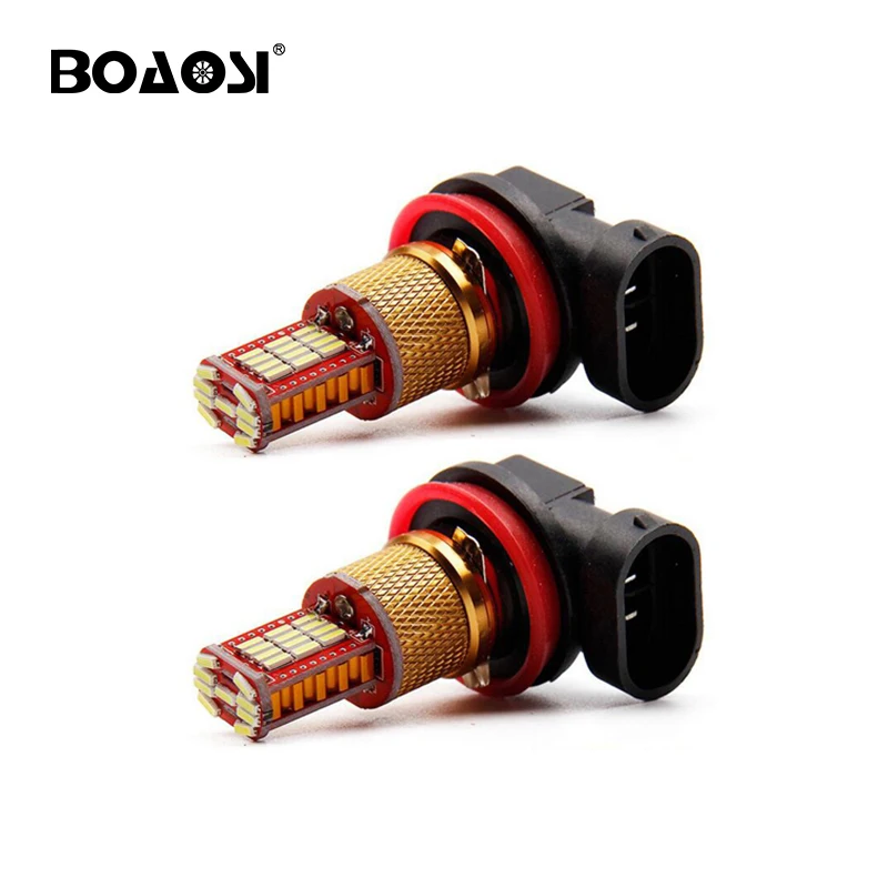 BOAOSI 2x6000K белые светодиодсветодиодный лампы 4014 чипов H11 H8 H9 9005 HB3 9006 HB4
