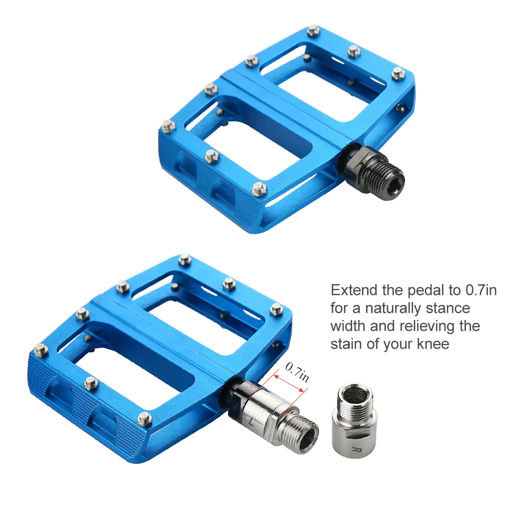 Lixada, одна пара стальных или титановых педалей для велосипеда, расширители педалей для велосипеда, прокладки для MTB, дорожный, 9/16 дюймов, адаптеры для педалей, прокладки