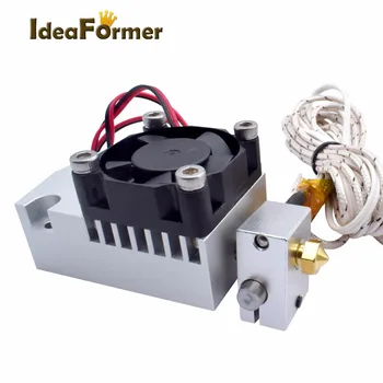 

3D Printer Hot End 2 In 1 Out Double Color Extruder Cyclops Single Head 12V/24V 0.4mm 1.75mm with Cooling Fan 3D Printer parts