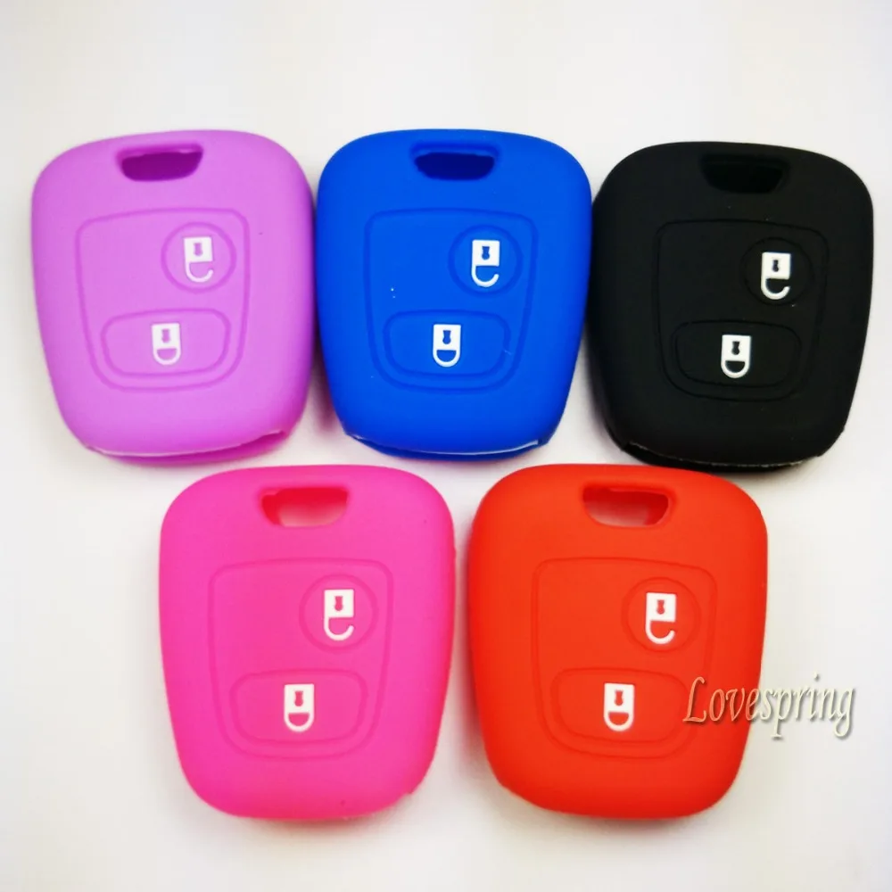 High quality 2 buttons Silicone Remote car Key Cover Case Holder For