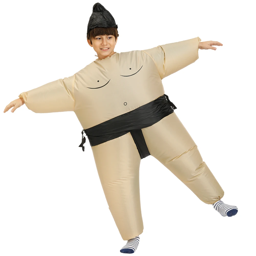 

kids cosplay Inflatable Sumo Costumes Funny Dress Fan Operated Cosplay Halloween Costume for Kids child halloween party