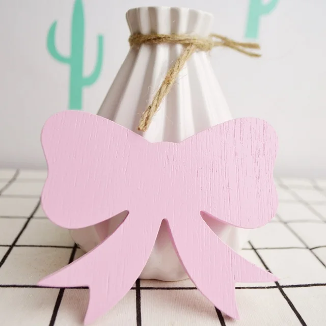 Lovely Pink Bow Wooden Hook For Kids Room Wall Decoration Eco Lovely Pink Bow Wooden Hook For Kids Room Wall Decoration Eco Friendly Hanger