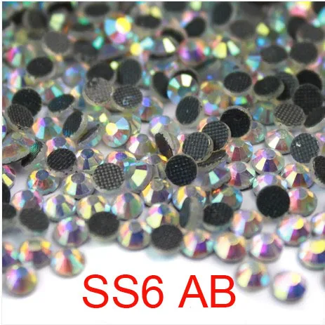 

Free Shipping! 5*1440pcs/Lot, ss6 (1.9-2.0mm)High Quality DMC Crystal AB/Hot fix Rhinestones bulk price,loose rhinestone hotfix