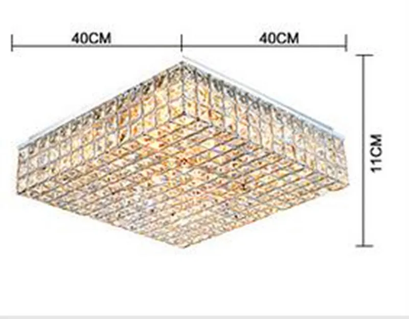 Гостиная лампы хрустальные освещение спальня комната квадратные фары минималистская атмосфера потолочные светильники Rmy-0491