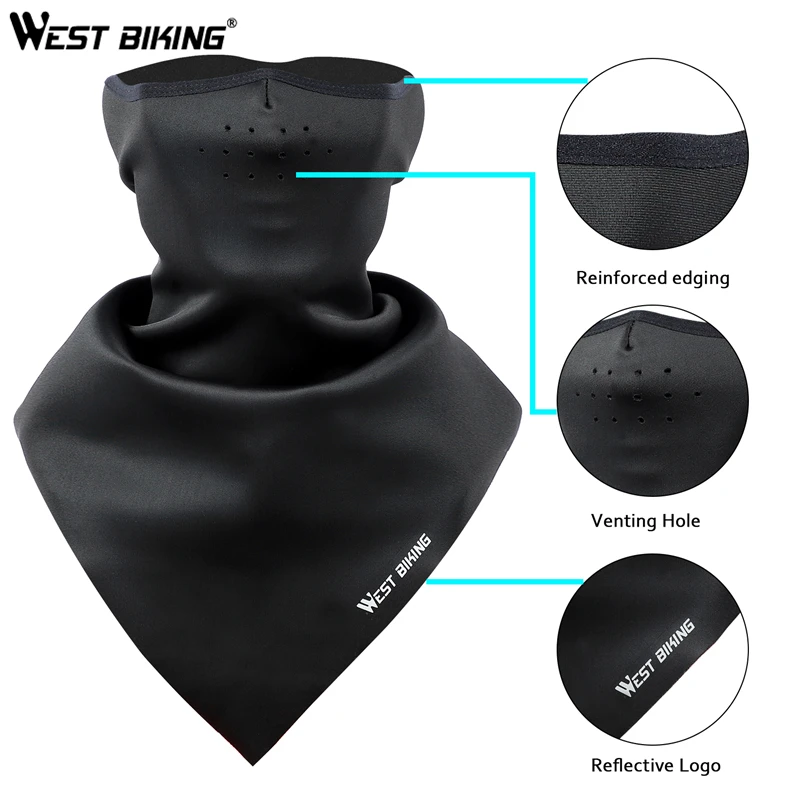 WEST BIKING велосипедная маска для лица флисовая теплая верховой езды треугольный