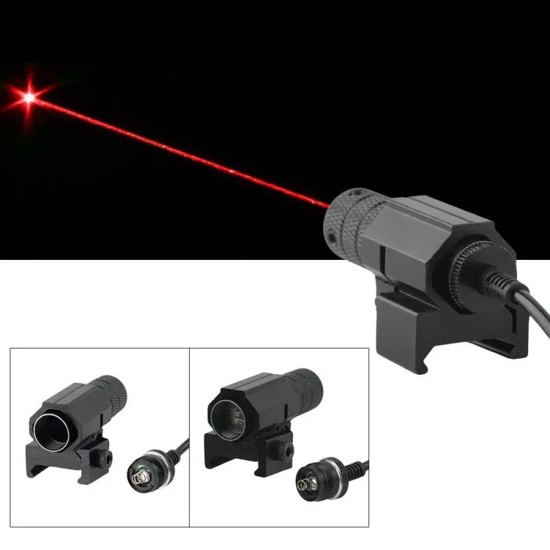 

Tactical Red Dot Mini Red Laser Sight + Tail Switch Scope Pistol with Lengthen Rat Tail Hunting Optics