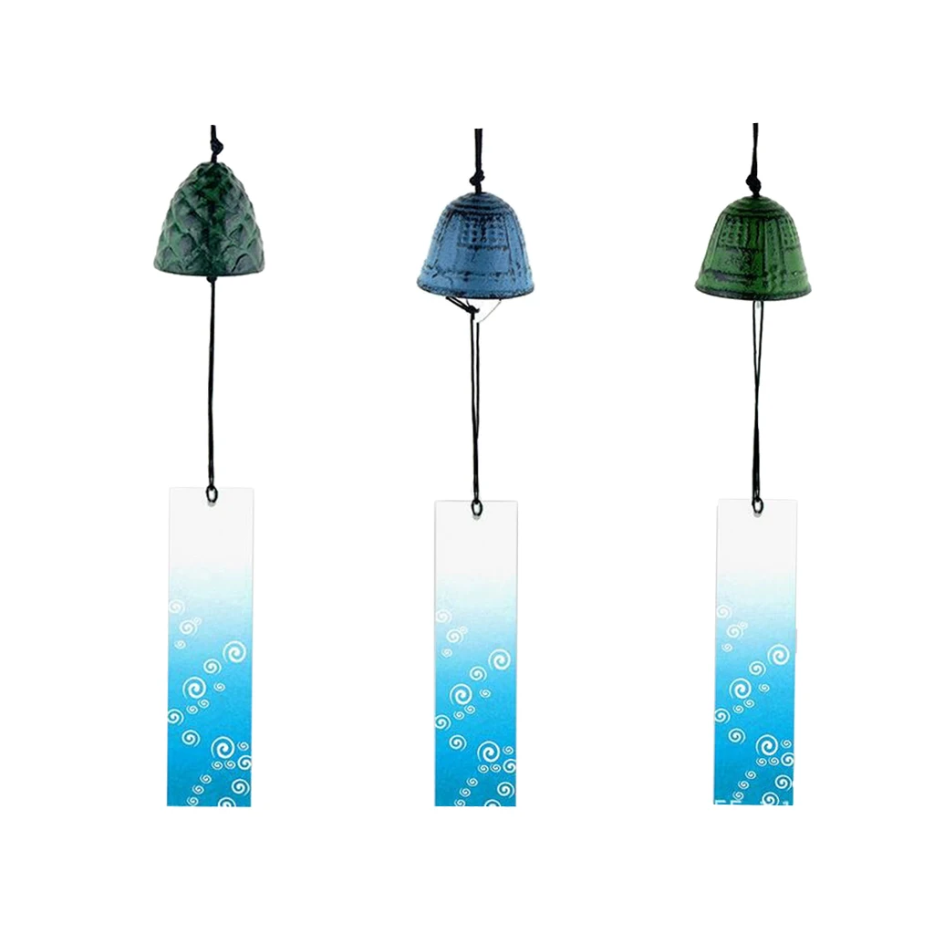 

3 Pieces Japanese Furin Wind Chime Nambu Cast Iron Iwachu Bells Set