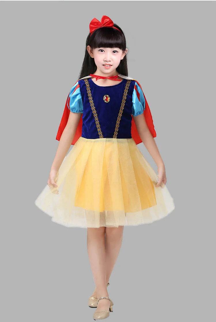 

4PCS Halloween Party Snow White Princess Dress For Kids Children Clothes carnaval costumes for kids
