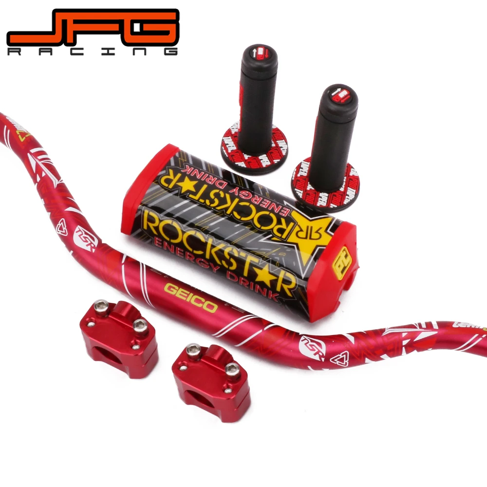 

Motocross Dirt Bike 28MM Universal CNC Handlebar Set Handle Grips Clamp Fat Pad For KTM EXC CRF YZF250 KLX RMZ Motorcycle