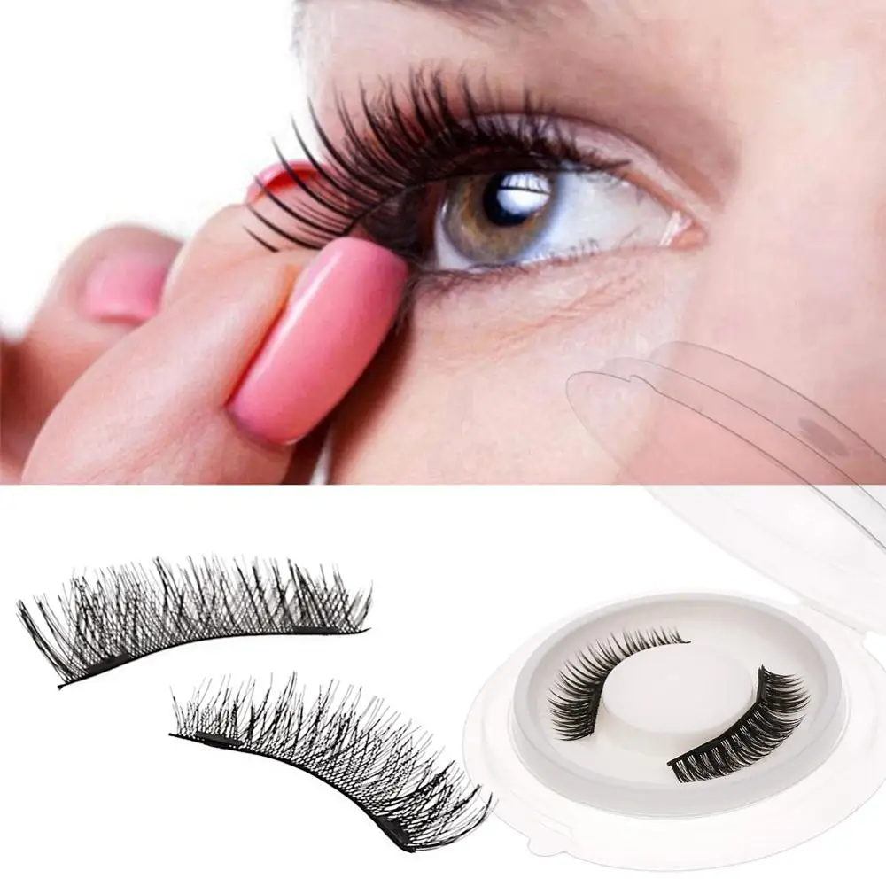 Eyelashes With 2 Handmade 3D Lashes Natural