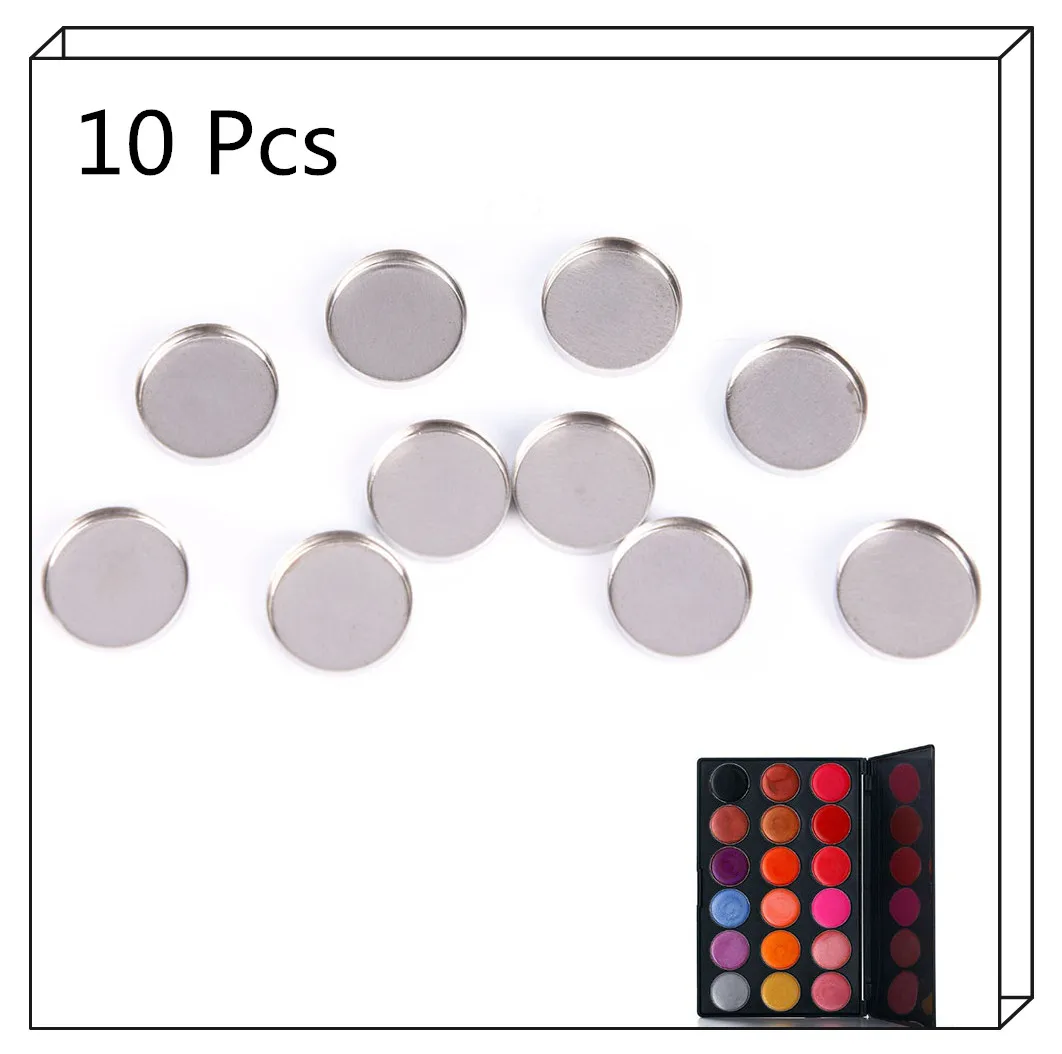 

10 Pcs 15MM Empty Pans Eyeshadow Palette Professional Large Makeup Box Private Label Blank Pattern Fill