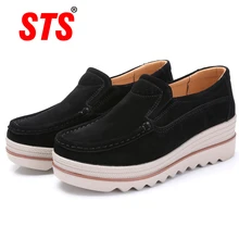 STS BRAND Spring Women Flats Shoes Loafers Platform Sneakers Leather Suede Casual Shoes Slip On Flats Heels Creepers Moccasins STS BRAND Spring Women Flats Shoes Loafers Platform Sneakers Leather Suede Casual Shoes Slip On Flats Heels Creepers Moccasins