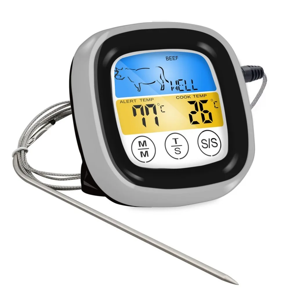 Food Cooking Wireless remotely BBQ Thermometer With Six Probes and Timer For Oven Meat Grill Free App Control Dropshipping