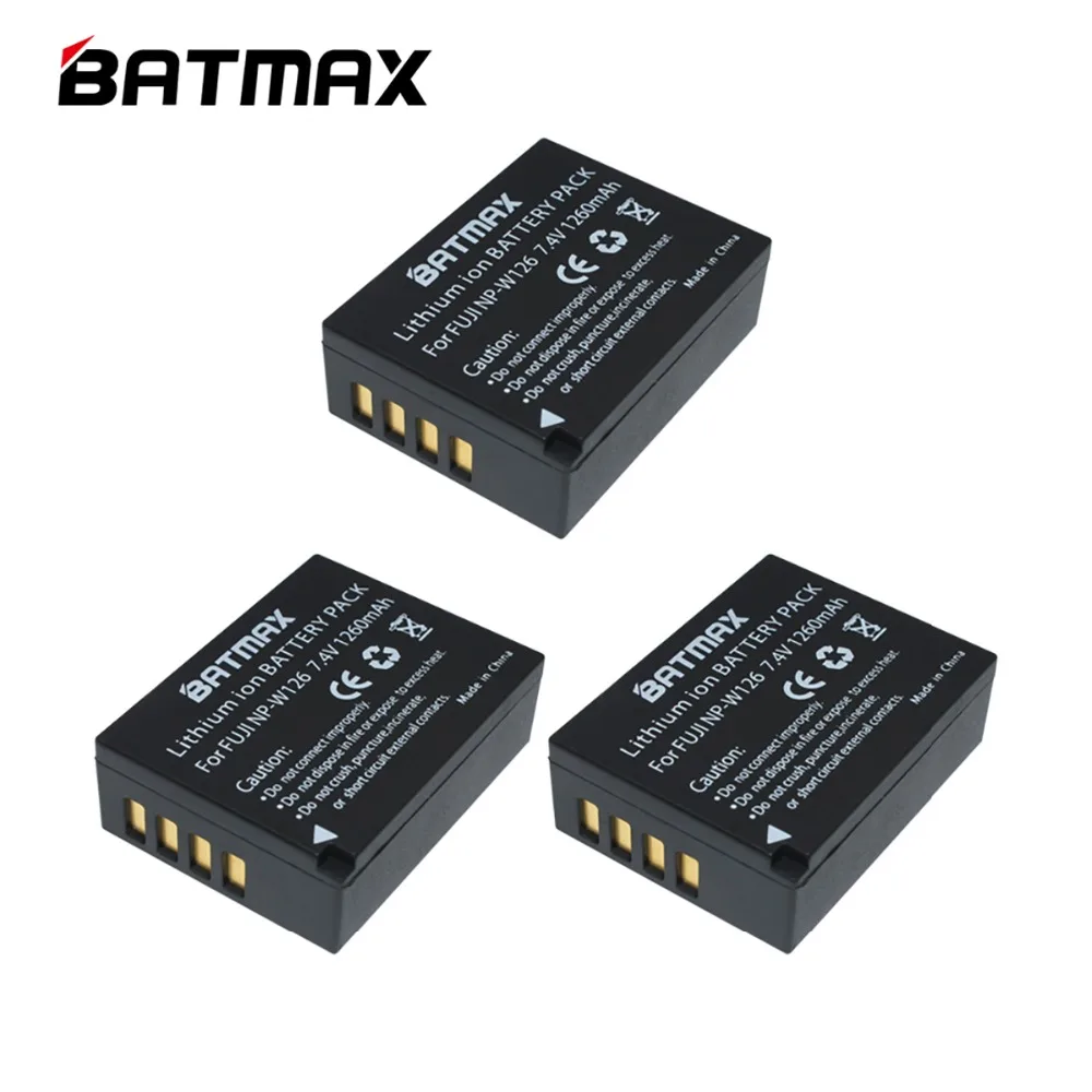 3 Pz 1260Mah Np-W126 Np W126 Npw126 Batterie Per Fujifilm Fuji X-Pro1 Xpro1 X-T1 Xt1 Fujifilm Hs30Exr Hs33Exr X Pro1