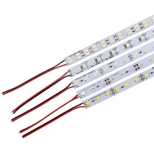

10pc LED Bar Light Hard Strip Light Aluminum 12V 50cm 8520 7020 5630 4014 Super bright Rigid Led Light Strip 36/72led Cold White