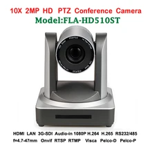 2MP 10x Optical Zoom PTZ IP PTZ Conference Camera 3G-SDI HDMI For broadcast video audio system professionals
