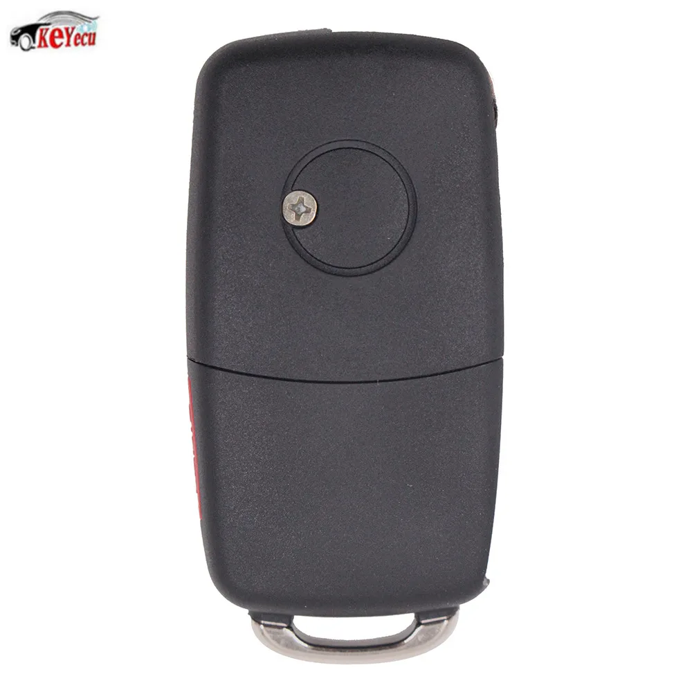 KEYECU 10 шт Складные дистанционного ключа 3+ 1 Кнопка 315 MHz ID48 чип для Volkswagen Jetta Beetle Passat Golf 1998-2001 FCC: 1J0 959 753 F