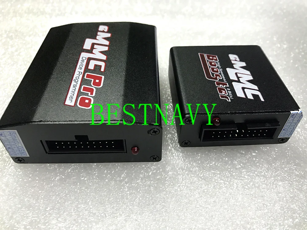 EMMC Pro box device programmer with EMMC Booster Tool cable.