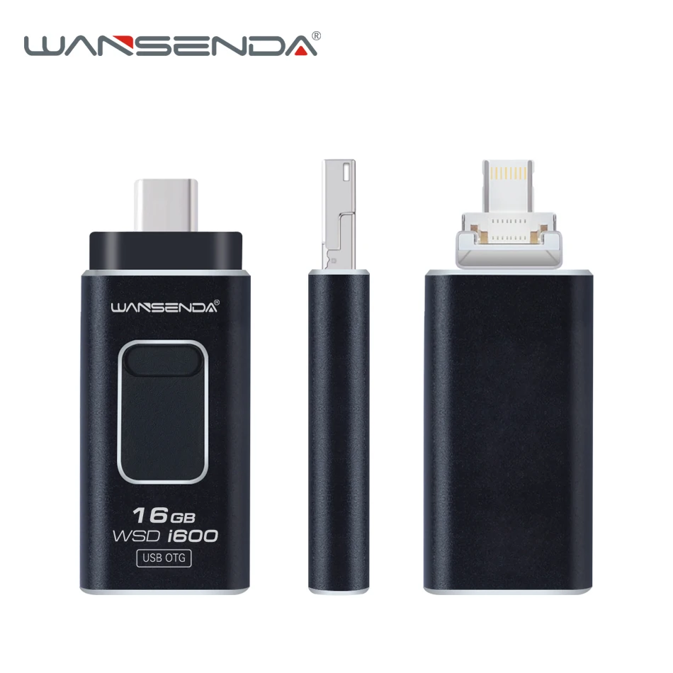 Wansenda the first 4 in 1 lightning OTG USB Flash Drive Pendrive for iPhone/IOS/Android/Type C
