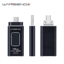 Wansenda the first 4 in 1 lightning OTG USB Flash Drive Pendrive for iPhone/IOS/Android/Type-C/PC/Mac 32GB 16GB pen drive