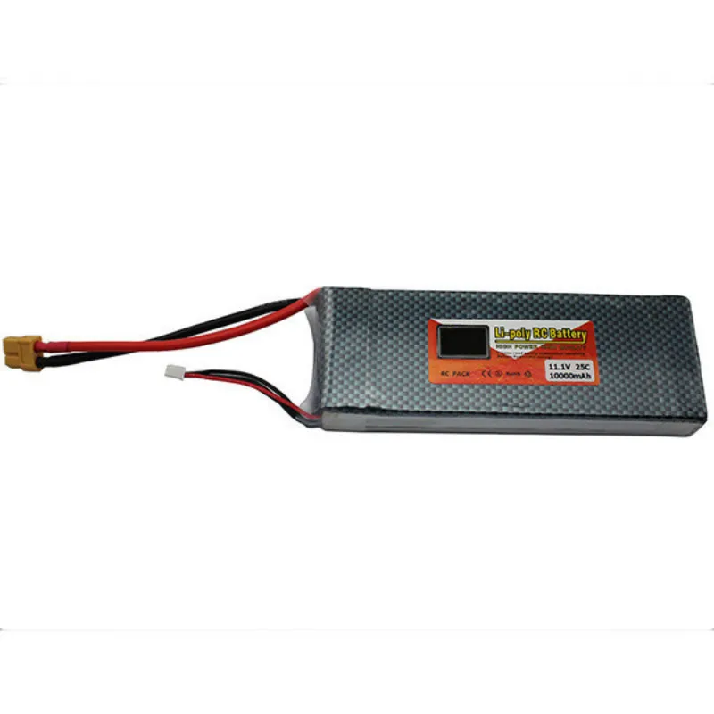 

11.1v 10000mAh Lipo Battery XT60 Plug 3S 25C for RC Helicopter Quadcopter Airplane Aeromodelo Avion Car Boat Lipoly Bateria Lipo