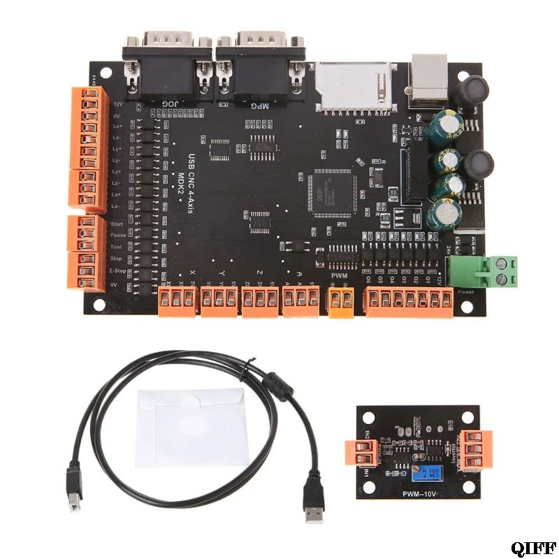 

MDK2 CNC USB 4 Axis Stepper Motor Controller Breakout Board with MPG Interface Jun17