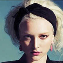 Дизайн аксессуары для волос для йоги Женская спортивная повязка на голову из хлопка леди девушки мохнатое кроличье ушко ленты лента для волос с бантиком головной убор