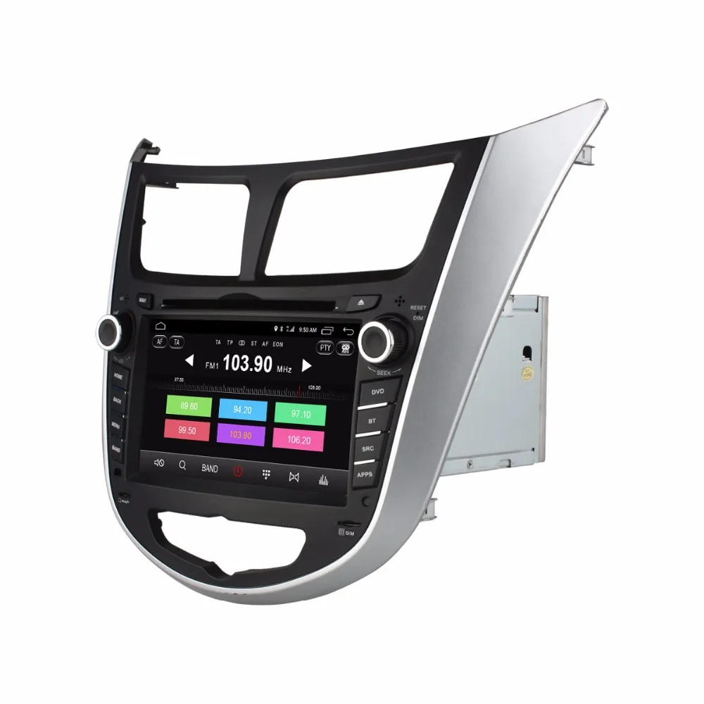 Excellent 1024*600 Octa Core Android 6.0 Car DVD Player for Hyundai Accent Solaris Verna i25 2011 2012 2013 2014 Radio GPS Stereo 4G LTE 2
