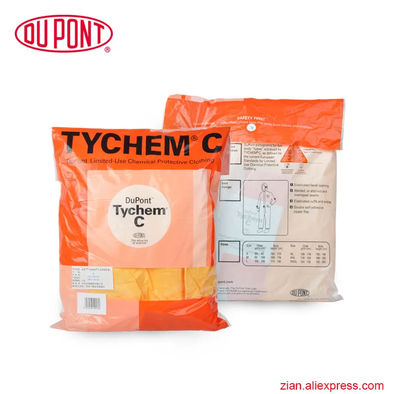 DuPont Type 3 Chemical Protective Clothing Barrier Suit for High Concentration Inorganic Strong Acid Alkali Biological Agents