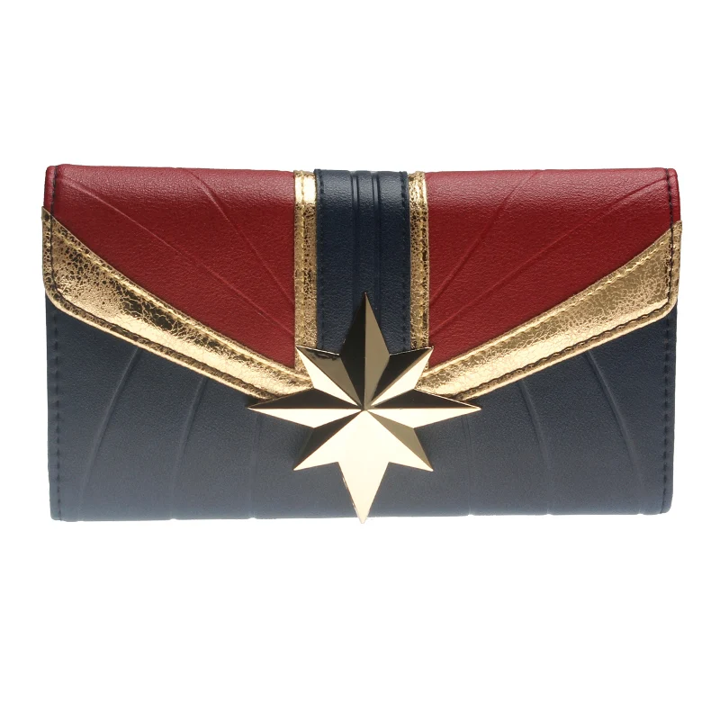 Captain Marvel Tri-Fold Wallet Women Purse Wonder woman DFT-6037 Captain Marvel Tri-Fold Wallet Women Purse Wonder woman DFT-6037