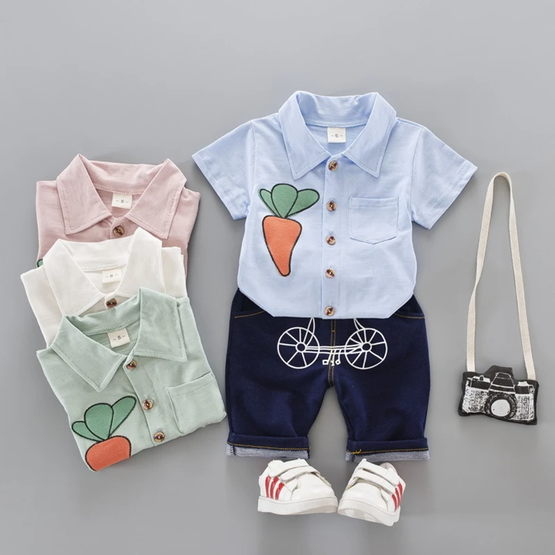 Toddler Boys Clothing Set Summer Baby Suit Shorts Shirt 8-11T Children Kid Clothes Suits Formal Wedding Party Costume | Детская одежда