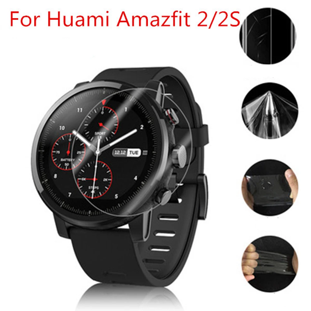 

for Xiaomi Huami Amazfit stratos 2 2S Screen Protector curved Soft HD TPU Film Screen protective Soft Film Not tempered glass