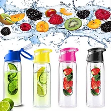 Moda 700ml0 carne botella de agua infusor fruta infusión lemon juice hacer botella ciclismo camping deportes salud taza