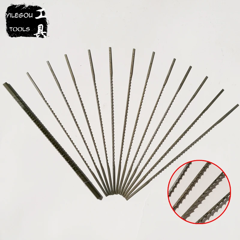12 Pieces 130mm Scroll Saw Blades For Wood Metal 12 Kinds Jig Saw Blades For Metal No.1 to 12 U