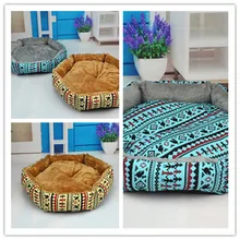 Hot Sale Paw Print Puppy Pets Dog Kitten Beds Soft Cat Dog Bed Cute Warm Litter Comfortable Beddings House Nest Fleece Litter