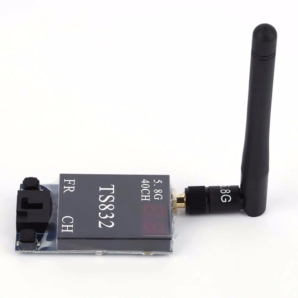 Black-5-8G-40-Channels-600MW-2db-Gain-FPV-Image-AV-Transmitter-System-TS832