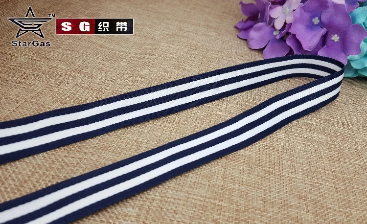 20 yards/lot) 1'' (25mm) Black and White Stripe grosgrain ribbon printed  gift wrap decoration ribbons